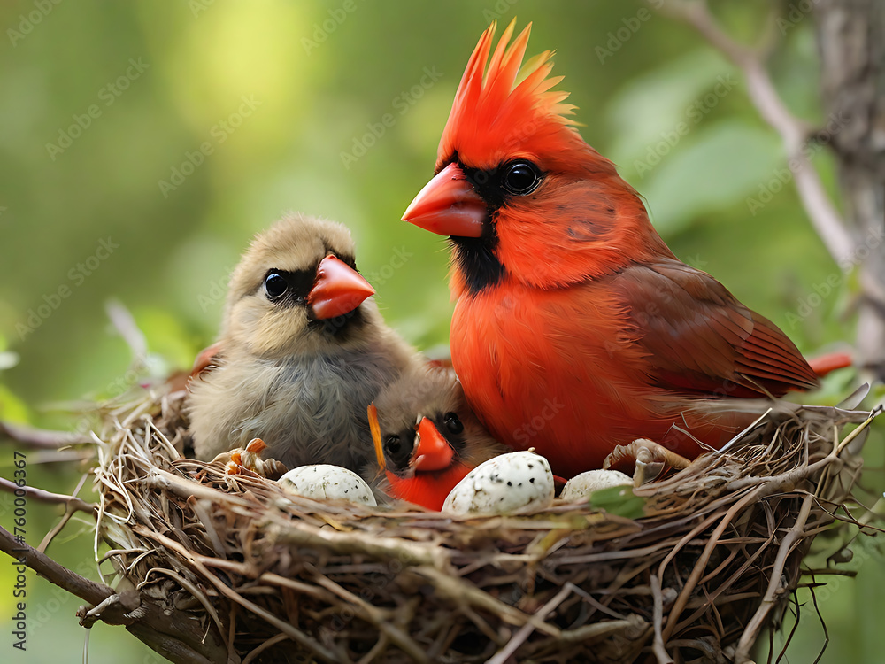 Explore the nesting habits of Baby Cardinals Born and how they care for ...