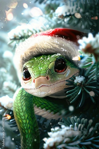  a christmas tree, а snake  © Галина Давыдович