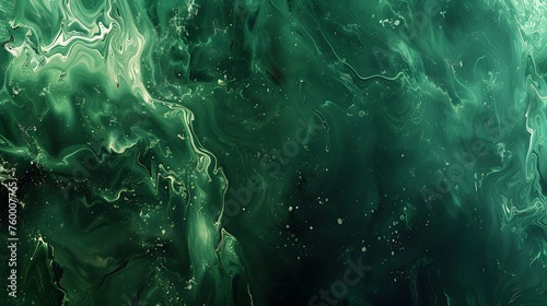 Abstract green paint wallpaper. Detailed stroke of paint.