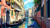 Venice Gondola Lanes cartoon