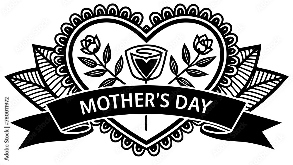 mothers-day-stickers vector illustration