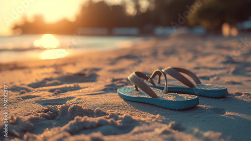 Flipflops kicked off for carefree walks