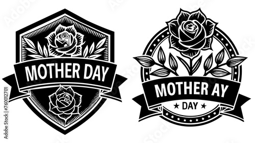 mothers-day-stickers vector illustration