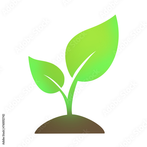 Seedling, process, seed, icon, green. Vector illustration