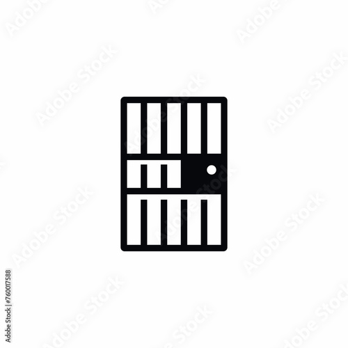 Jail Door Incarceration icon vector