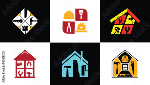 Stylish hardware logo and icon Vector illustration