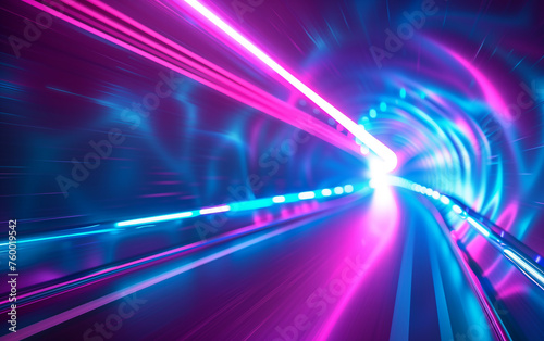 abstract futuristic retro sci-fi light speed tunnel © Harry