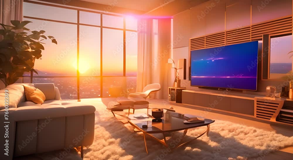 Luxury living room animated virtual backgrounds stream overlay loop ...
