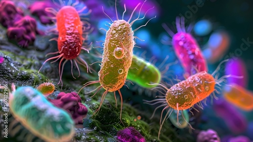 Vivid Insight into Salmonella and E. coli: A Microscopic of Unique Bacterial Characteristics photo