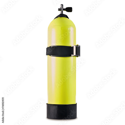 Yellow diving tube isolated against plain background , summer element concept.