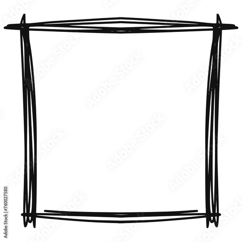 Artistic Abstract Square Border or Frame 
