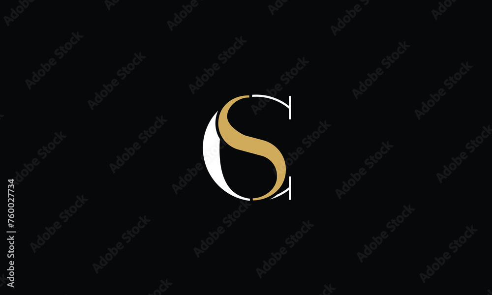 Fototapeta premium SC, CS, S, C, Abstract letters Logo monogram