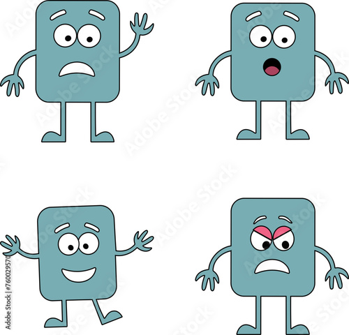 Mixed Feelings Characters Rectangles
