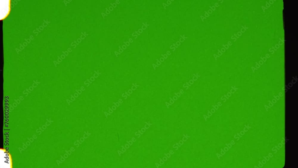 Old Cinematic Film Frame Effect on Green Screen