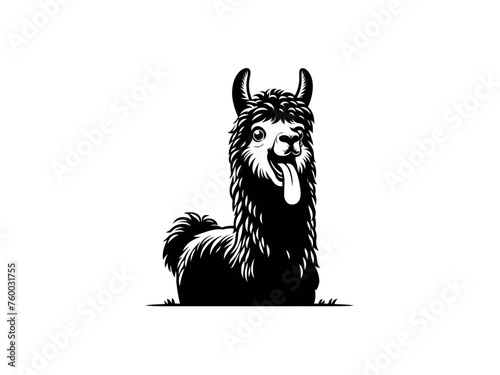 Playful Llama: Llama Vector Illustration for Whimsical Designs and Lively Creations