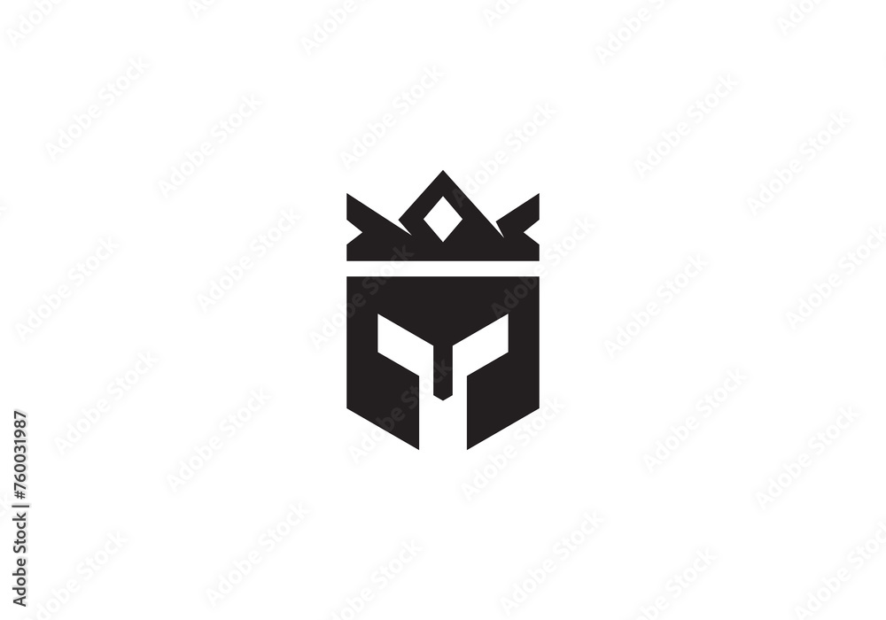 simple king spartan logo icon design simple king spartan logo icon design