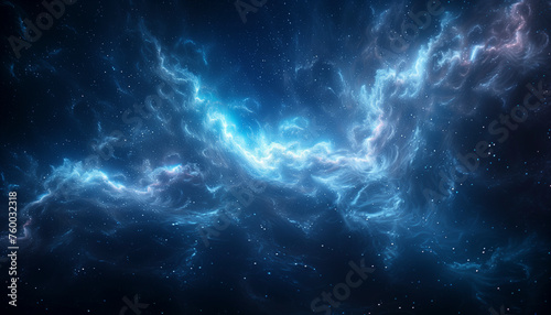 Minimalistic Abstract starfield with swirling galaxies against a sapphire canvas, evoking the vastness of space