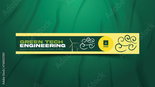 green tech software engineer banner for linkedin