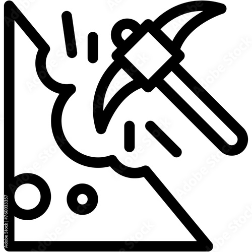mining, pickaxe, stone, Equipment, tools Icon