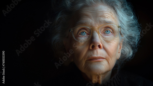 The poignant journey of an elderly woman , captured in rich, emotive imagery. © Alex