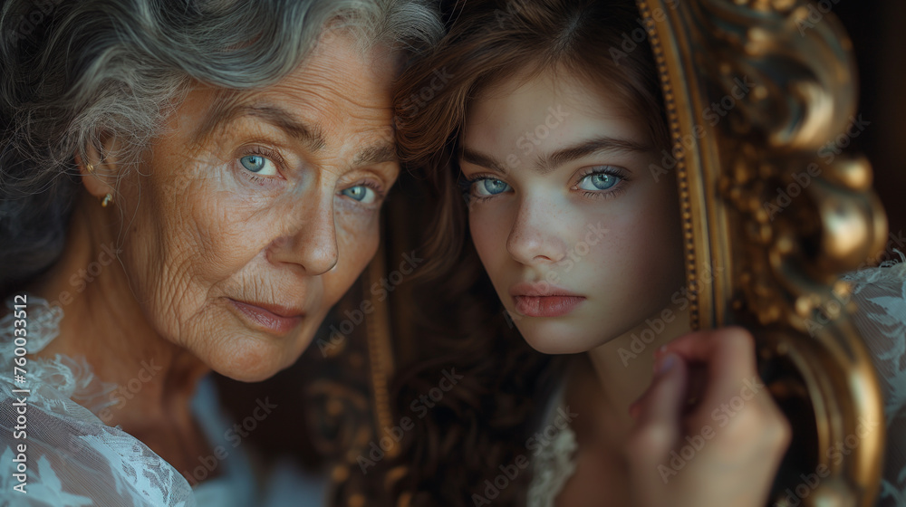 The poignant journey of an elderly woman , captured in rich, emotive imagery.
