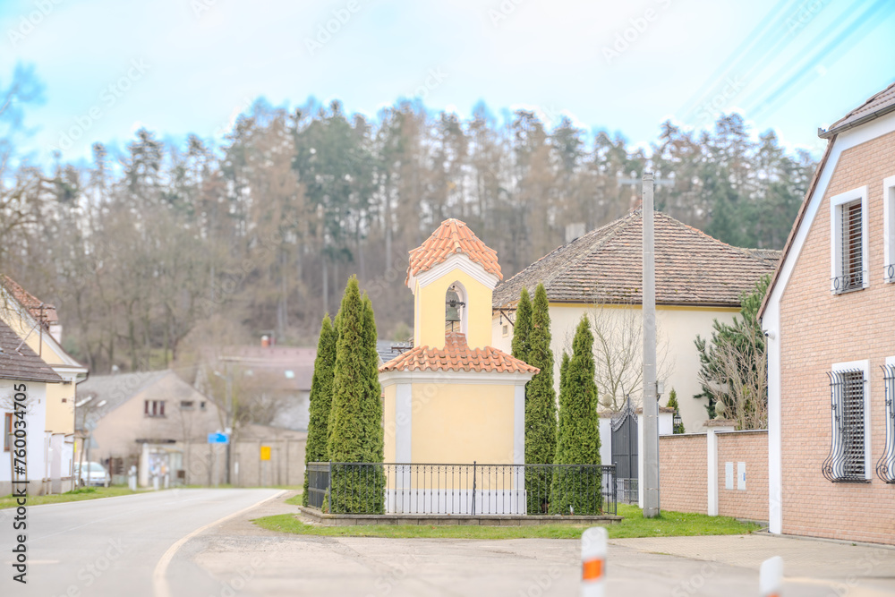 Beautiful chapel located in the middle of a village in the Czech Republic