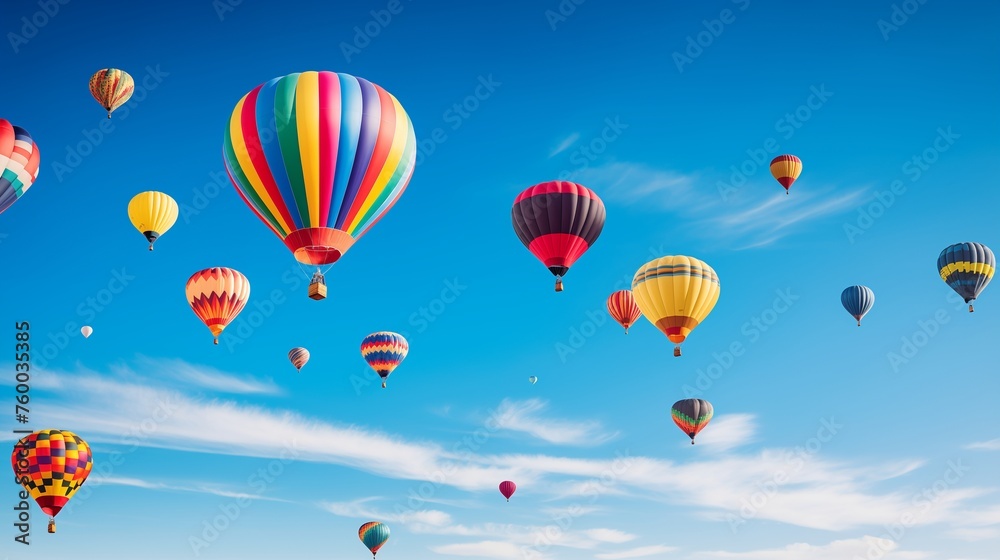 Balloon Floating on Blue Sky Travel Concept. Balloon Floating on Blue Sky Travel Concept.