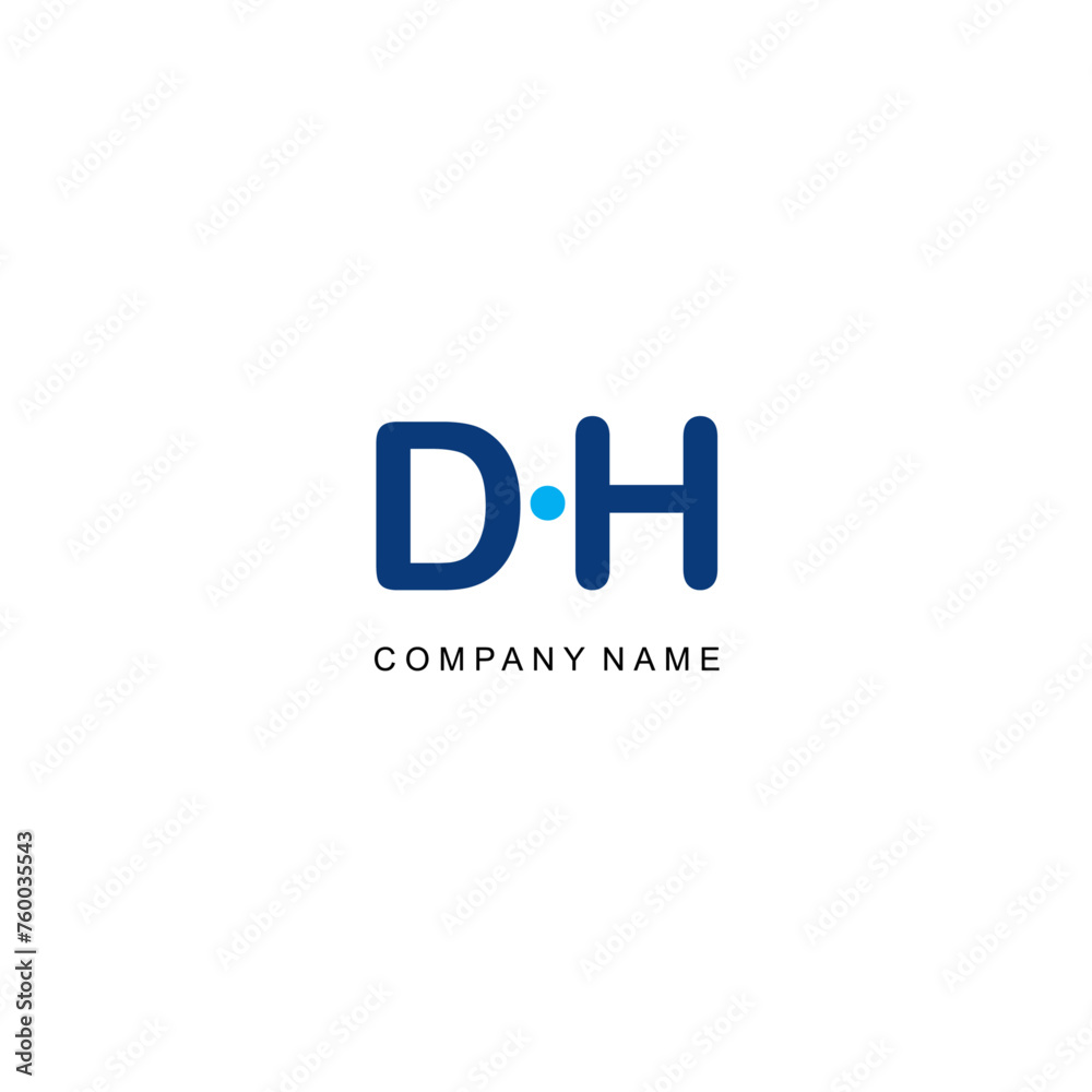 Initial DH logo company luxury premium elegance creativity