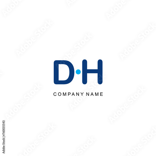 Initial DH logo company luxury premium elegance creativity