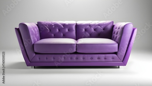 Modern design purple sofa isolated on white