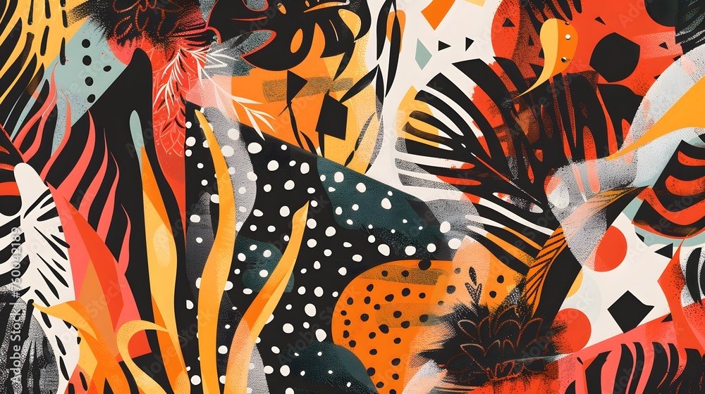 Obraz premium Minimalist abstract art with music as the inspiration.