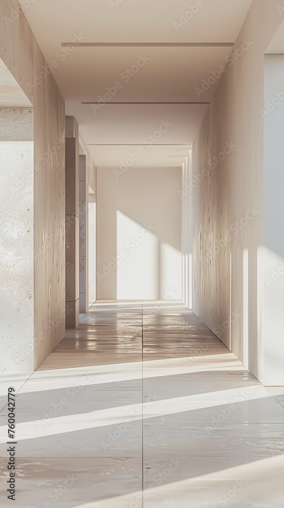 Modern and light house hall with empty walls Modern and light house hall with empty walls