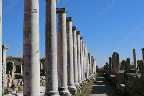 Ancient Roman ruins, columns and ornament