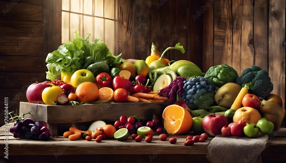 Farm-Fresh Bounty: A Vibrant Harvest Composition Farm-Fresh Bounty: A Vibrant Harvest Composition