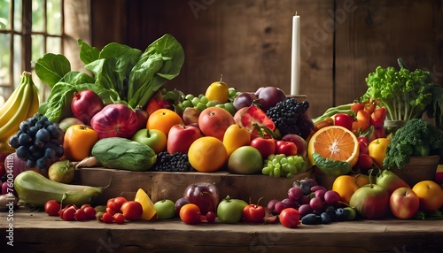 Farm-Fresh Bounty: A Vibrant Harvest Composition