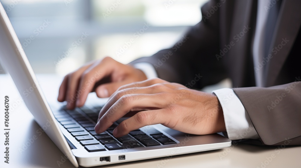 Hard typing on keyboard.
Hard typing on keyboard.