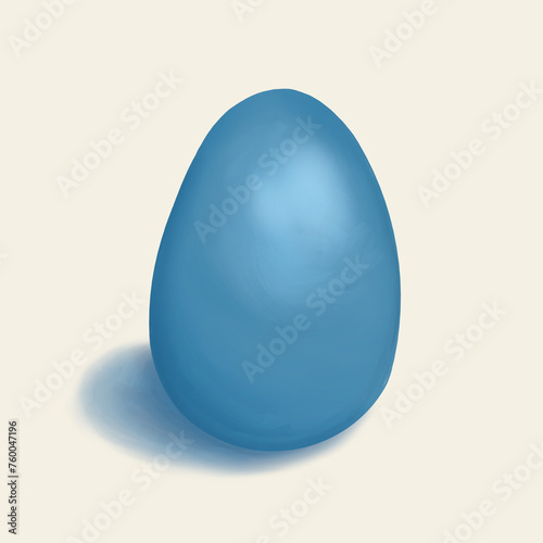Easter egg blue, seamless pattern. Festive attribute, accessory.