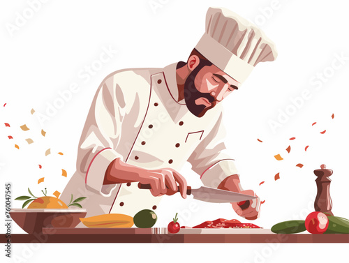  A chef carefully prepares a dish for hours each step a testament to their commitment to creating a culinary masterpiece. 