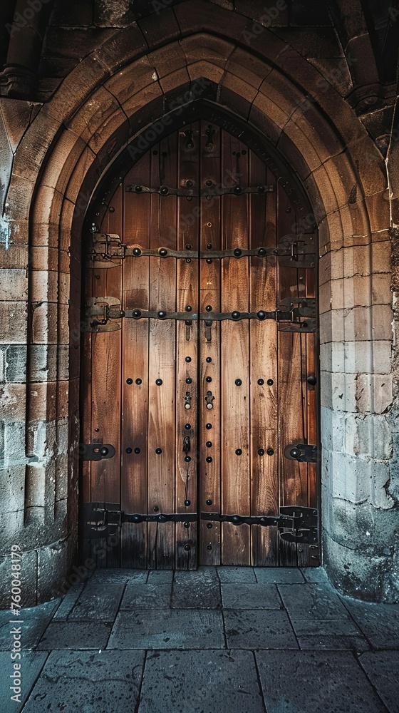 Majestic Wooden Door Unveiling the Mysteries of a Medieval Castle