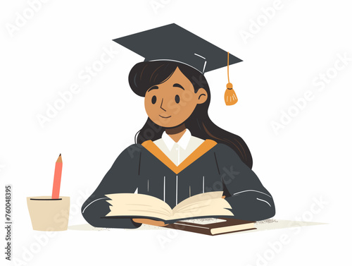  A graduate signs their yearbook leaving messages of encouragement and well wishes for their classmates. 