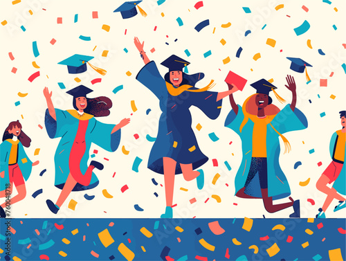  A latecomer sprints across the stage their family erupting in cheers as they receive their diploma. 