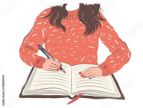  A writer opens a fresh notebook their pen poised to capture new ideas and stories. 
