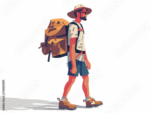  A backpacker sets off on a solo journey eager to explore new destinations and cultures. 