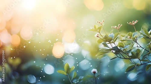 Soft blurred natural background with bokeh © xuan