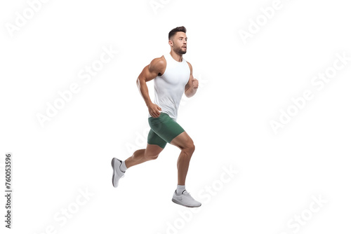Intense workout session by a professional athlete at the sports facility. © Stock