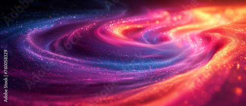 Stellar currents of cosmic light weave through the darkness, painting the void with vibrant hues