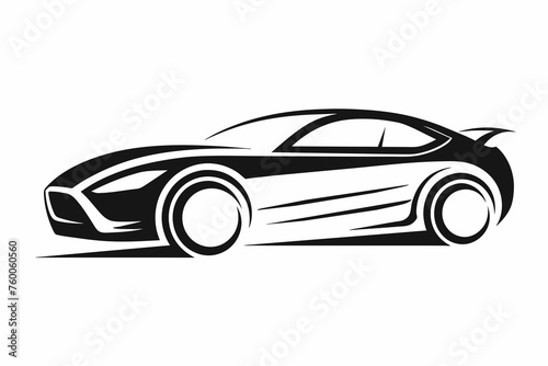 minimalist car logo vector art silhouette