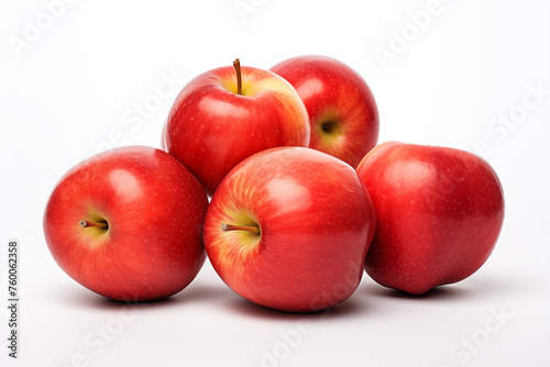 red apple on isolated white background