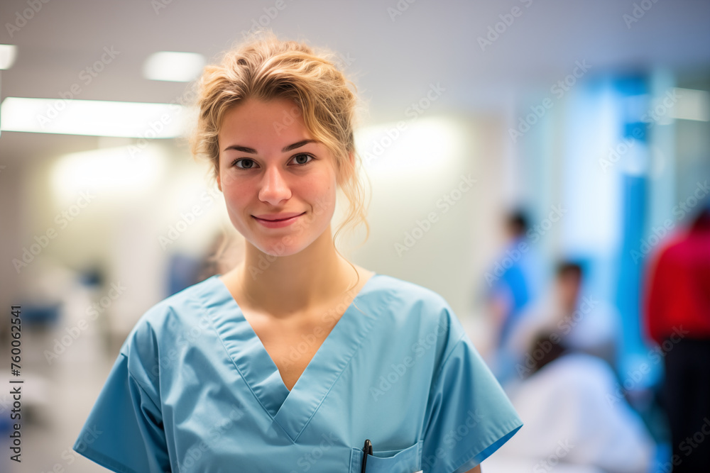 Young pretty blonde girl with surgeon uniform Young pretty blonde girl with surgeon uniform