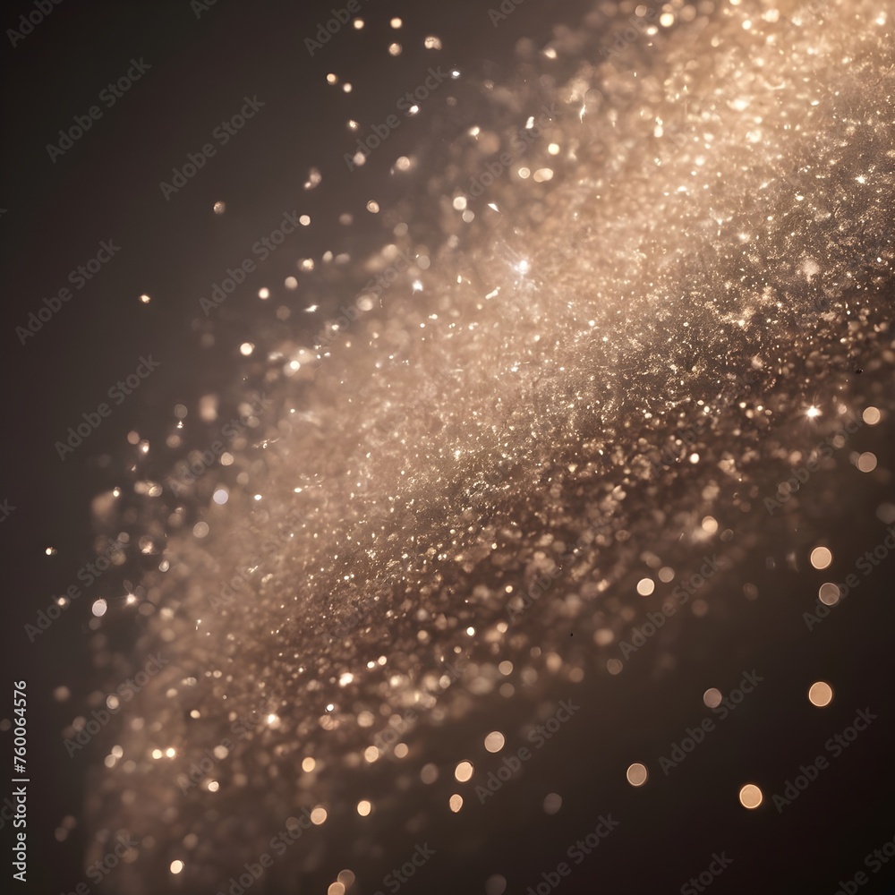 A close-up shot of a glitter mist swirling delicately in the air, catching the light in a mesmerizing dance of sparkles.
